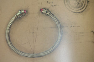 Yurman first cable bracelet drawing